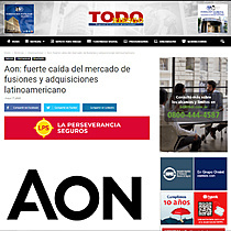 Aon: fuerte cada del mercado de fusiones y adquisiciones latinoamericano